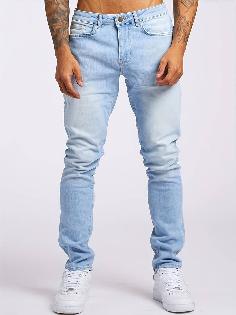 Men's Classic Fit Casual Denim Jeans for Everyday Durable Comfort