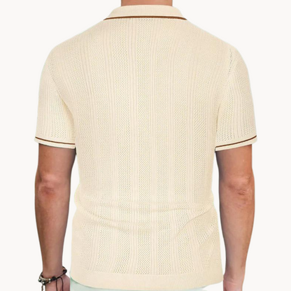 Men's Lightweight Soft Short Sleeve Polo Shirt Breathable Cotton Blend