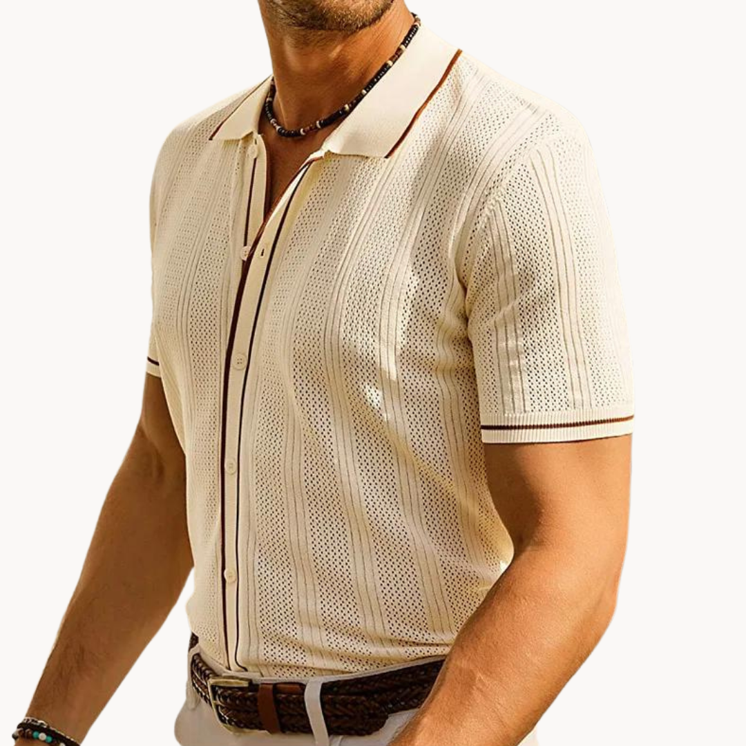 Men's Lightweight Soft Short Sleeve Polo Shirt Breathable Cotton Blend