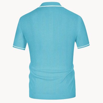 Men's Lightweight Soft Short Sleeve Polo Shirt Breathable Cotton Blend