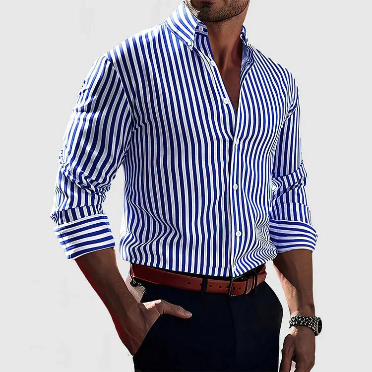 Men's Striped Overshirt Casual Stylish Shirt With Oversized Fit