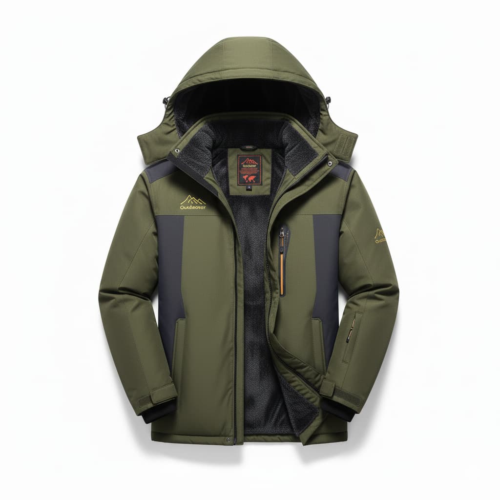 Men's waterproof winter jacket - hooded