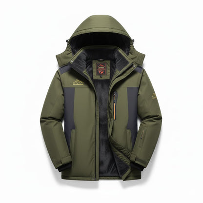 Men's waterproof winter jacket - hooded