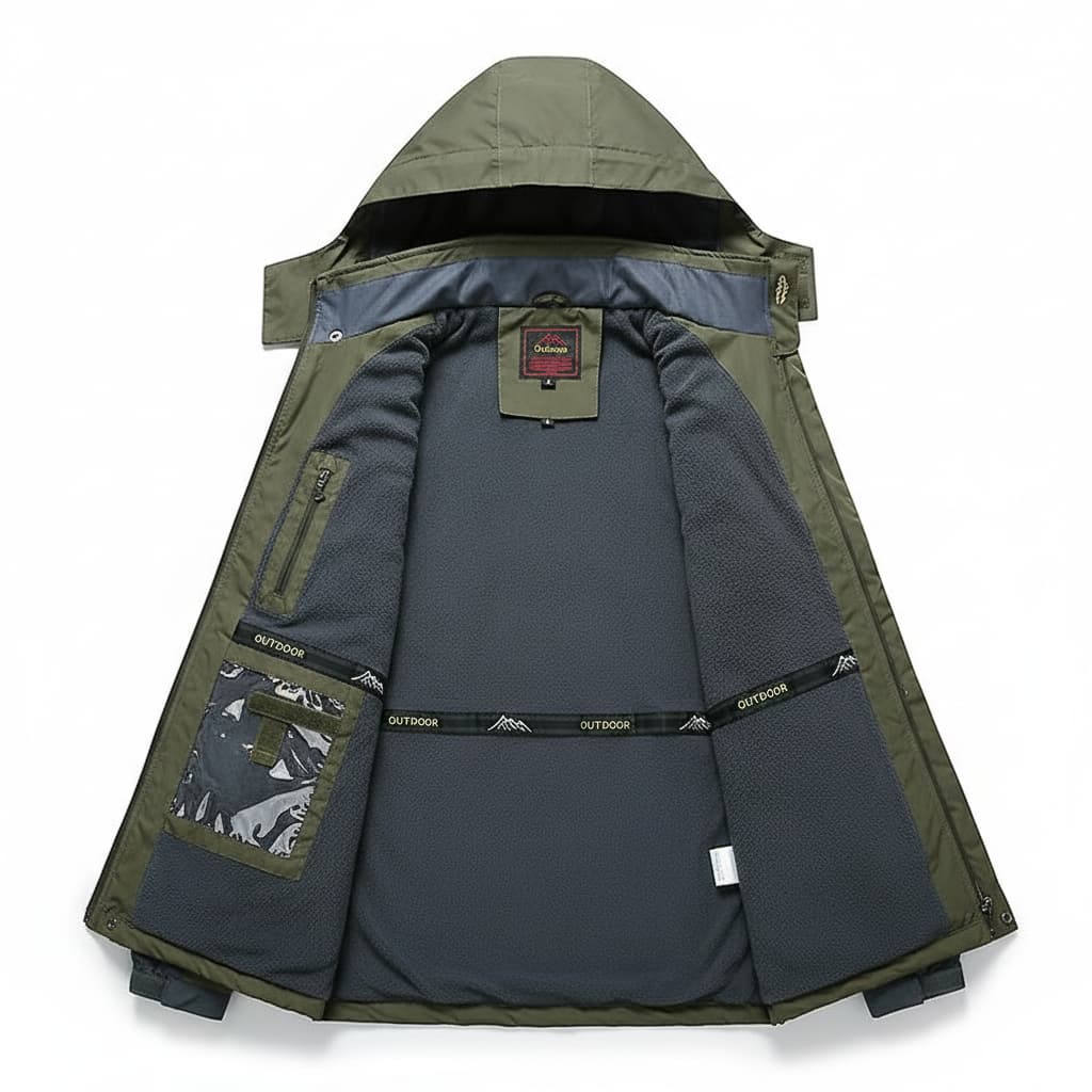 Men's waterproof winter jacket - hooded