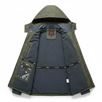 Men's waterproof winter jacket - hooded