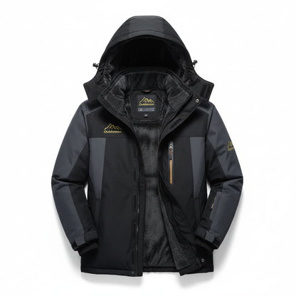 Men's waterproof winter jacket - hooded