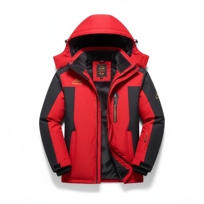 Men's waterproof winter jacket - hooded