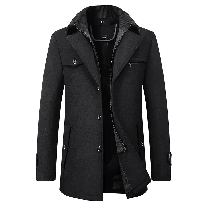 Men's Water-Repellent Hooded Winter Business Coat Jacket