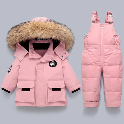 Snowbuddy - kids' winter jacket & ski overall with fur hood