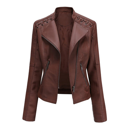 Women's biker leather jacket