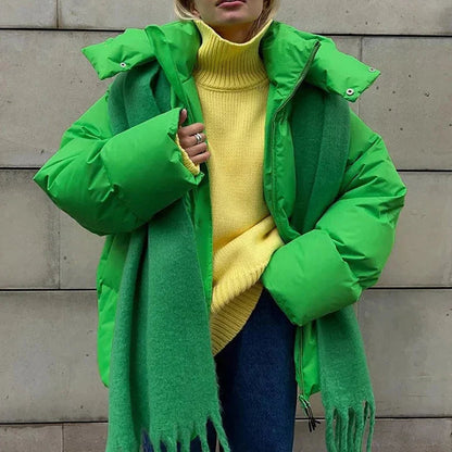 Women's insulated puffer jacket - polyester