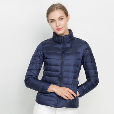 Women's black puffer jacket - waterproof