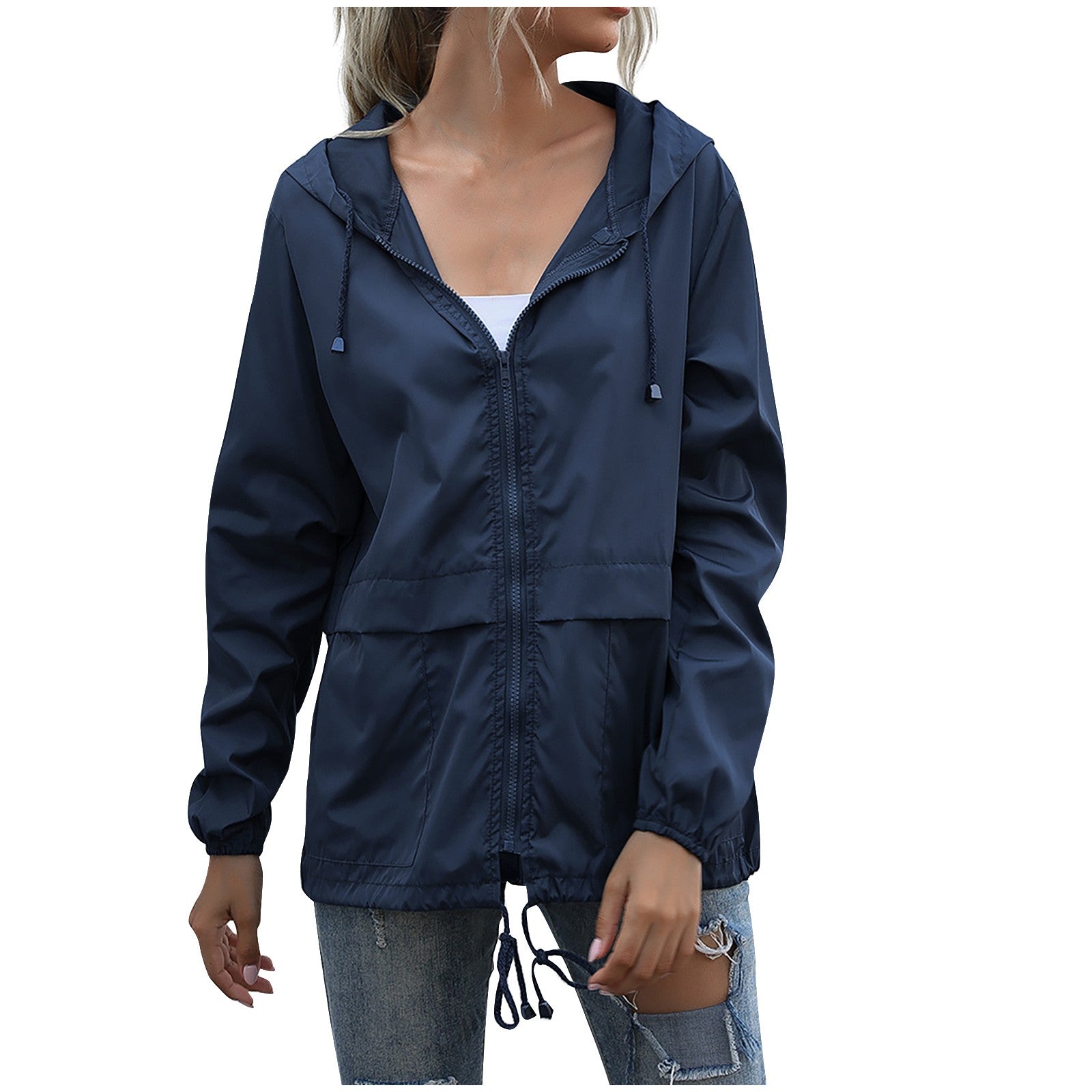 Women's hooded jacket - polyester