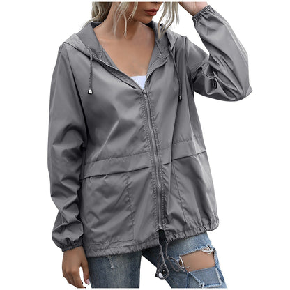 Women's hooded jacket - polyester