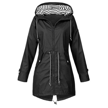 Women's long jacket - waterproof and windproof
