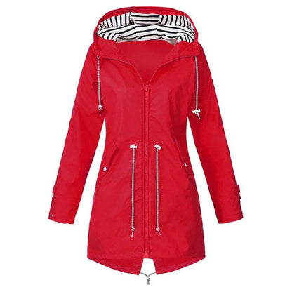 Women's long jacket - waterproof and windproof
