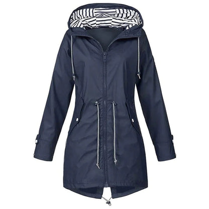 Women's long jacket - waterproof and windproof