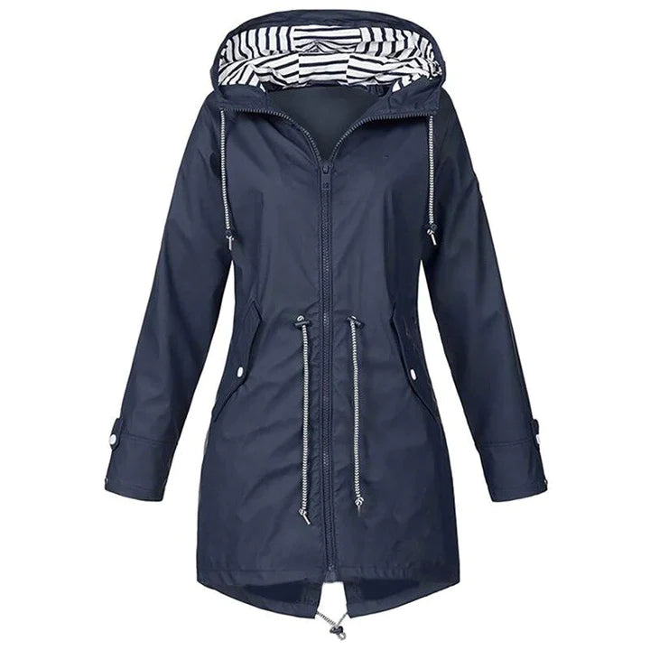 Women's long jacket - waterproof and windproof
