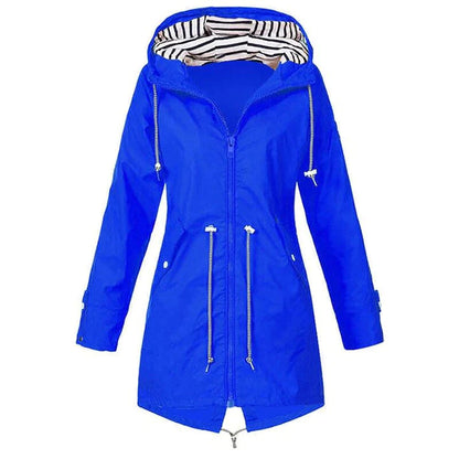 Women's long jacket - waterproof and windproof