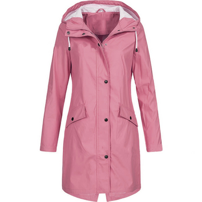 Women's long waterproof jacket - windproof