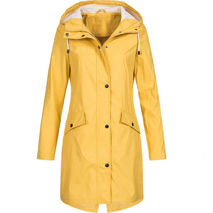 Women's long waterproof jacket - windproof