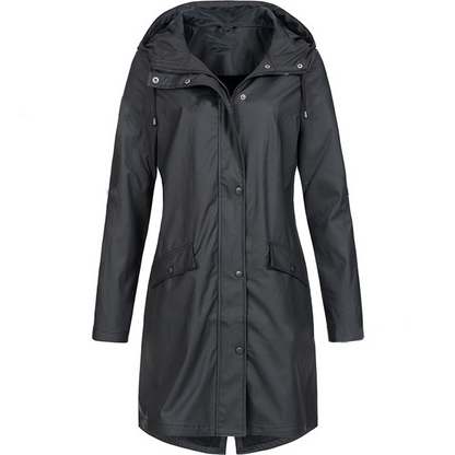 Women's long waterproof jacket - windproof