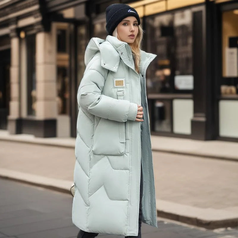 Women's long padded winter coat