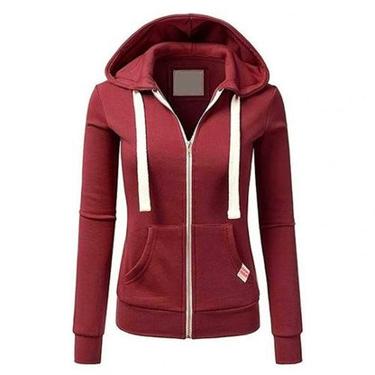 Women's oversized zip-up hoodie - cotton