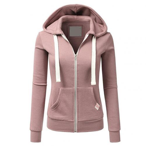 Women's oversized zip-up hoodie - cotton