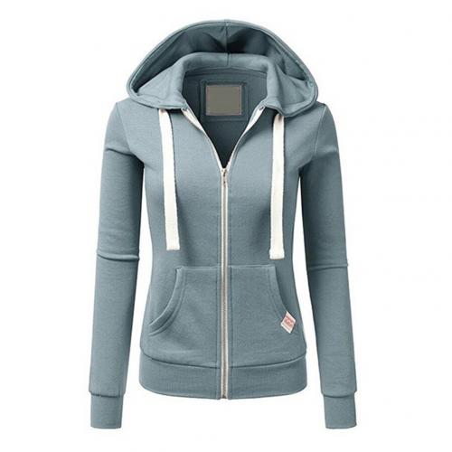 Women's oversized zip-up hoodie - cotton