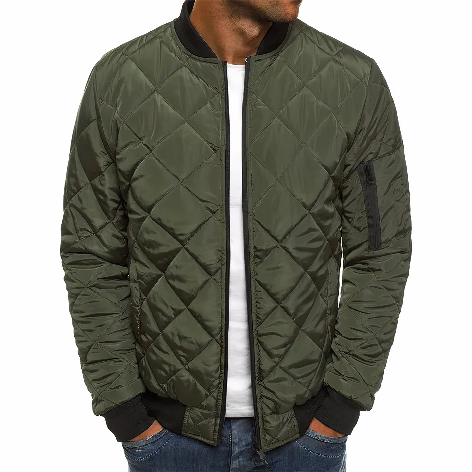 Men's Quilted Jacket for Autumn and Spring – Warm, Comfortable, Stylish Outerwear