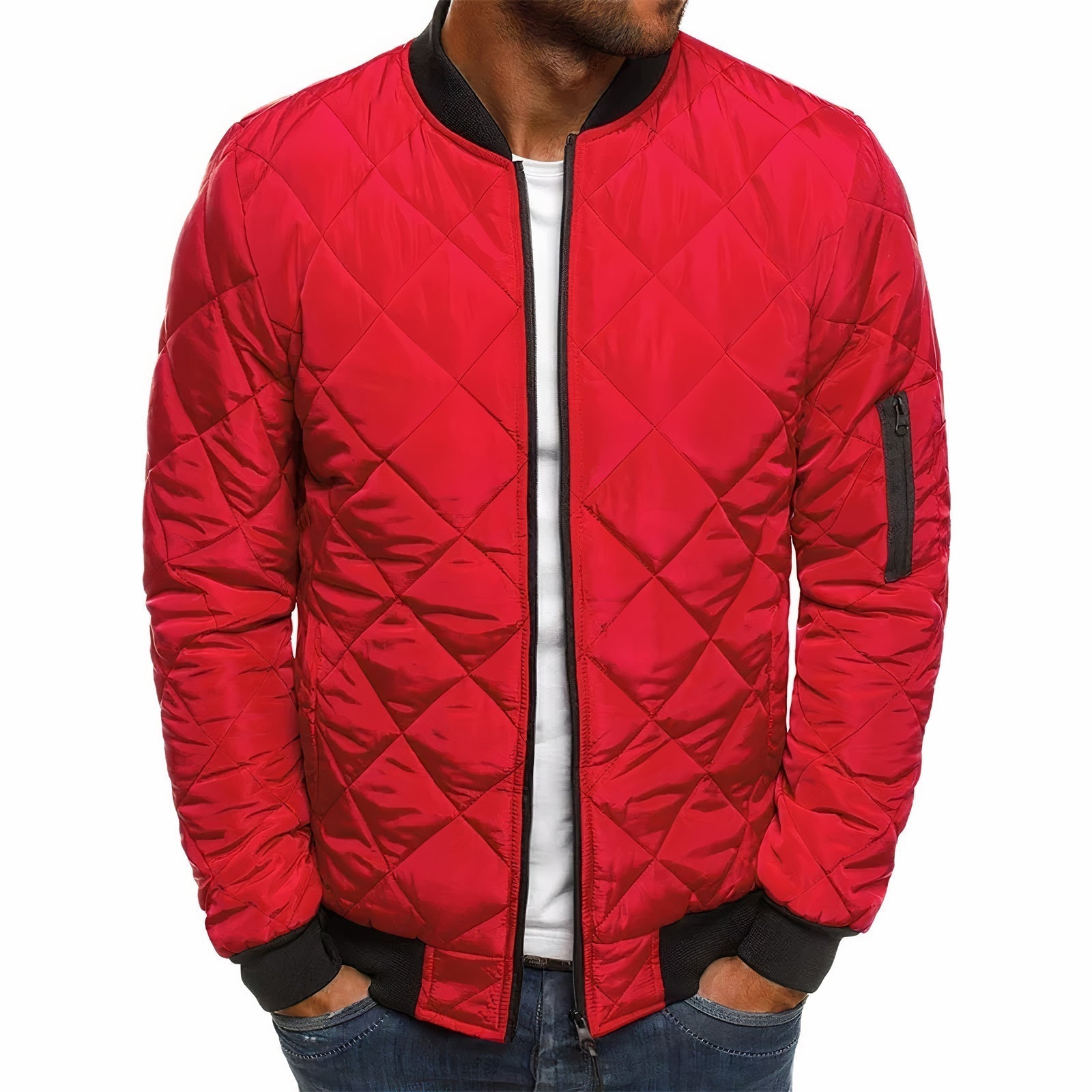 Men's Quilted Jacket for Autumn and Spring – Warm, Comfortable, Stylish Outerwear